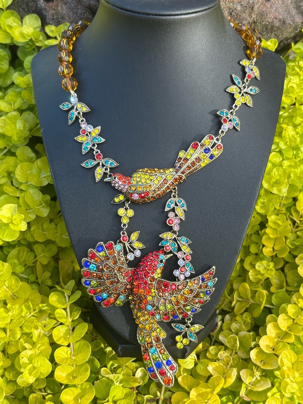 Heidi Daus Breathtaking "Mary's Returns" Bird Pendant & Earrings - Picture 2 of 11